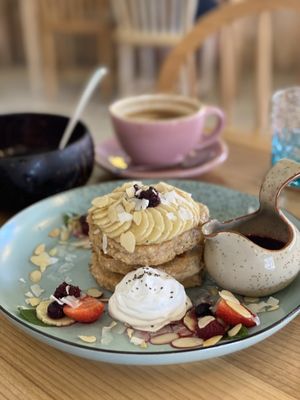 Vegan banana pancakes   at Beach Bowl in Legian