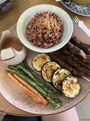 Vegan satay  at Beach Bowl in Legian