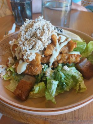 Vegan Ceasar salad at Beach Bowl in Legian