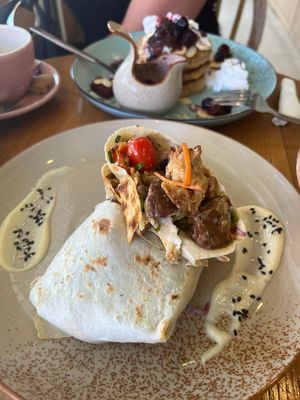 Breakfast burrito - a party in your mouth!  Great combination of flavours! at Beach Bowl in Legian