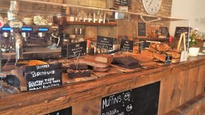 Sweet Treats on Display at Romeo's Sugar Free Bakery in North London
