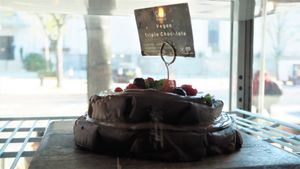 Vegan Triple Chocolate Cake at Romeo's Sugar Free Bakery in North London