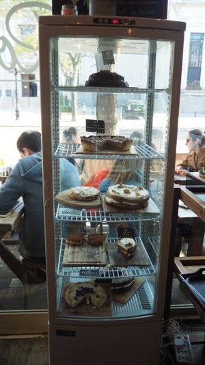 Cakes of the Day on Display at Romeo's Sugar Free Bakery in North London