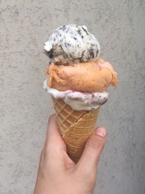 Cookies apricot and cherry stracciatella  at Veganista Ice Cream IV in Vienna