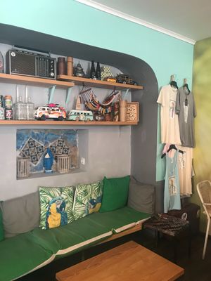 Interior atmosphere at Sunset Bamboo Bar in Ericeira