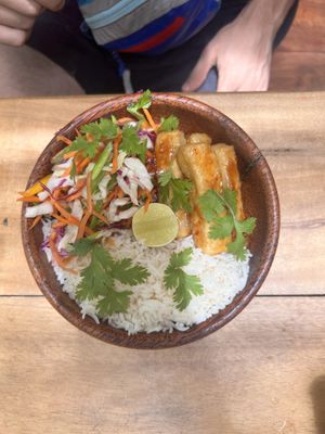 Sweet Chilli Tofu Bowl  at Karma Gardens in Arugam Bay