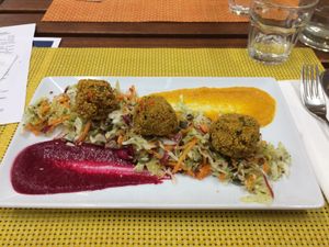 Couscous “meatballs” at Silene BIO Bottega & Cucina in Vicenza