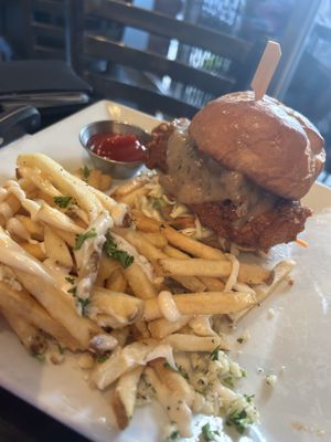 Vegan chicken sandwich   at Cascadia Public House in Spokane