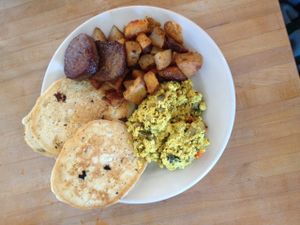 Sampler Brunch Plate at Cafe Evolution in Florence