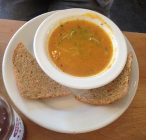 Carrot and Cabbage Soup at Cafe Evolution in Florence