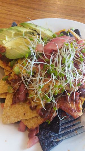 Nachos grande: yuuuuuuummmm at Cafe Evolution in Florence