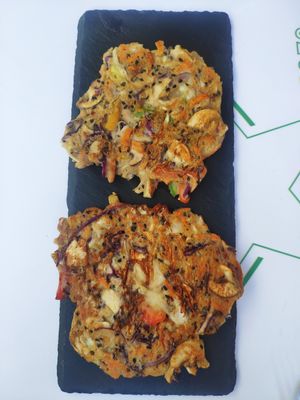 Tortilla koreana arcoiris at El Enano Verde in Torremolinos