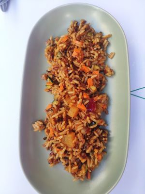 Aliño de arroz al kimchi at El Enano Verde in Torremolinos