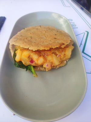 Arepa de gofio at El Enano Verde in Torremolinos