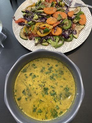 Indian style spinach soup  at El Enano Verde in Torremolinos