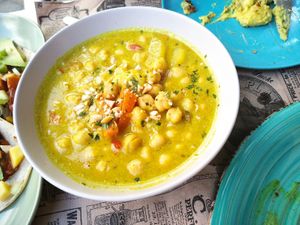 Chickpea curry with peanut butter at El Enano Verde in Torremolinos
