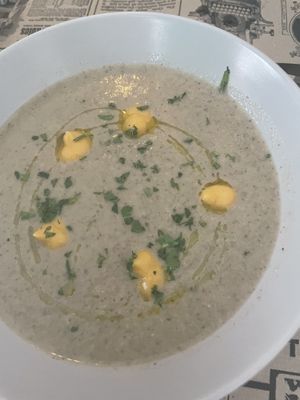 Cheese and mushroom soup  at El Enano Verde in Torremolinos