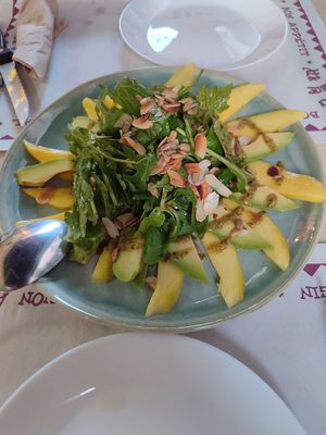 Carpaccio de mango at El Enano Verde in Torremolinos
