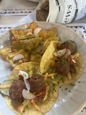 Japanese Meatball Tacos  at El Enano Verde in Torremolinos