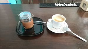 Chocolate cookie dessert at El Enano Verde in Torremolinos