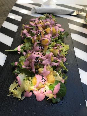 Pineapple and avocado salad  at El Enano Verde in Torremolinos