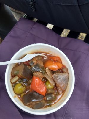 Aubergine stew at 387 Ormeau Road in Belfast