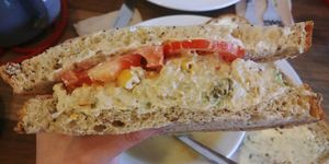 Chickpea "tuna" sandwich. at 387 Ormeau Road in Belfast