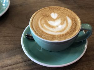 Oat milk cappuccino  at 387 Ormeau Road in Belfast