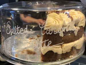 Salted caramel cake at 387 Ormeau Road in Belfast