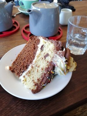 cookie dough cake slice at 387 Ormeau Road in Belfast