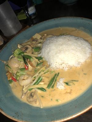 Thai vegan curry with tofu and lychee  at Kittichai - Alter Markt in Cologne
