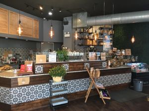 The counter! So cute at Oromo Cafe in Chicago