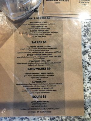 Menu! All clearly labeled  at Oromo Cafe in Chicago