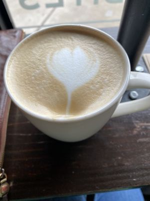 Oat milk & coconut lattee  at Oromo Cafe in Chicago