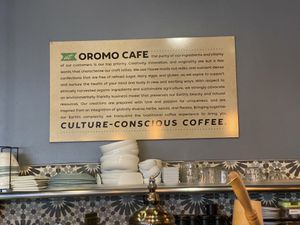 Sign  at Oromo Cafe in Chicago