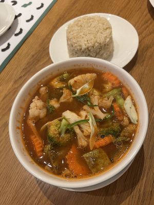 Red curry soup  at Broccoli Revolution - Central Embassy in Bangkok