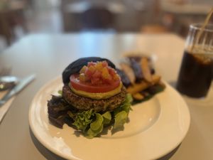 Signature quinoa burger - amazing!   at Broccoli Revolution - Central Embassy in Bangkok