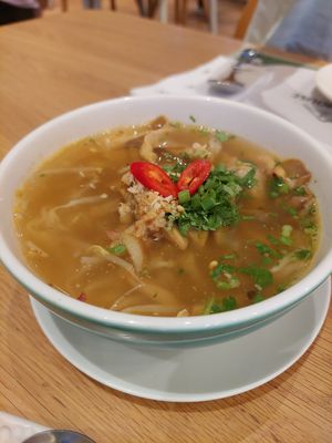 Tom yum soup at Broccoli Revolution - Central Embassy in Bangkok
