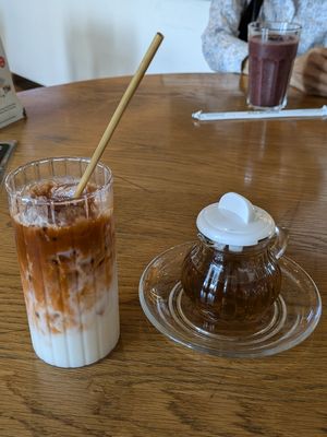 GOAT with Almond Milk at Broccoli Revolution - Central Embassy in Bangkok