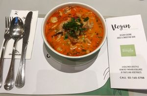 Organic Tom Yum Hed Nam Khon at Broccoli Revolution - Central Embassy in Bangkok