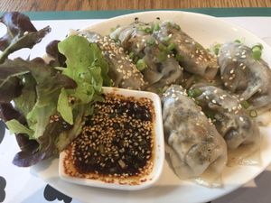 Veggie gyoza at Broccoli Revolution - Central Embassy in Bangkok