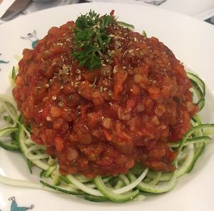 Zucchini bolognese  at Broccoli Revolution - Central Embassy in Bangkok