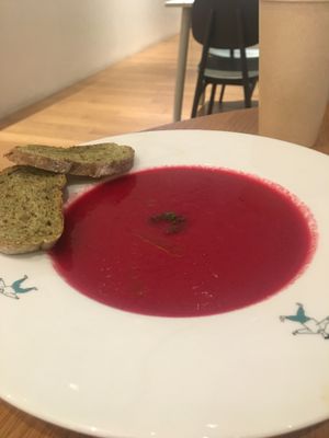 Beet gazpacho  at Broccoli Revolution - Central Embassy in Bangkok