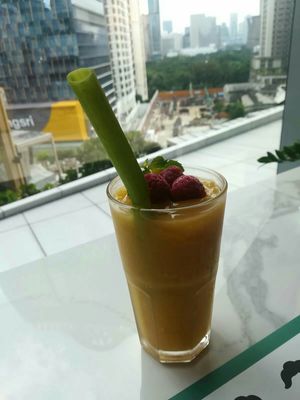 Mango smoothie at Broccoli Revolution - Central Embassy in Bangkok