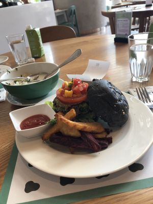 Broccoli quinoa burger  at Broccoli Revolution - Central Embassy in Bangkok