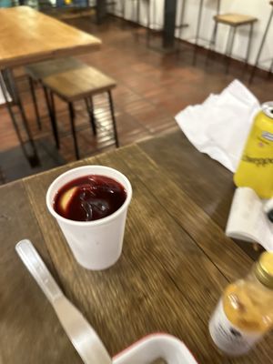 Fresh herbal tea   at La Guapa Empanadas - Pinheiros in Sao Paulo