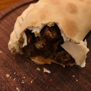 empanada filling at La Reverde Parrillita Vegana in Buenos Aires