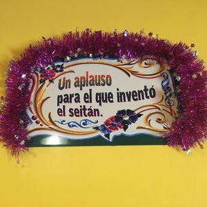 quote at La Reverde Parrillita Vegana in Buenos Aires