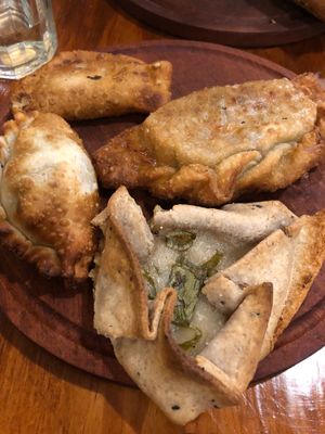 Empanadas at La Reverde Parrillita Vegana in Buenos Aires