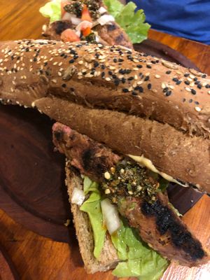 Chorisaurio at La Reverde Parrillita Vegana in Buenos Aires